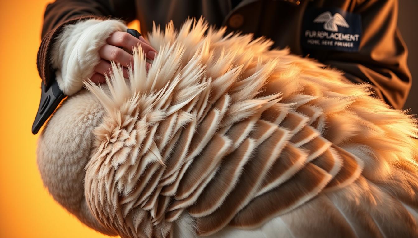 how to fluff canada goose fur
