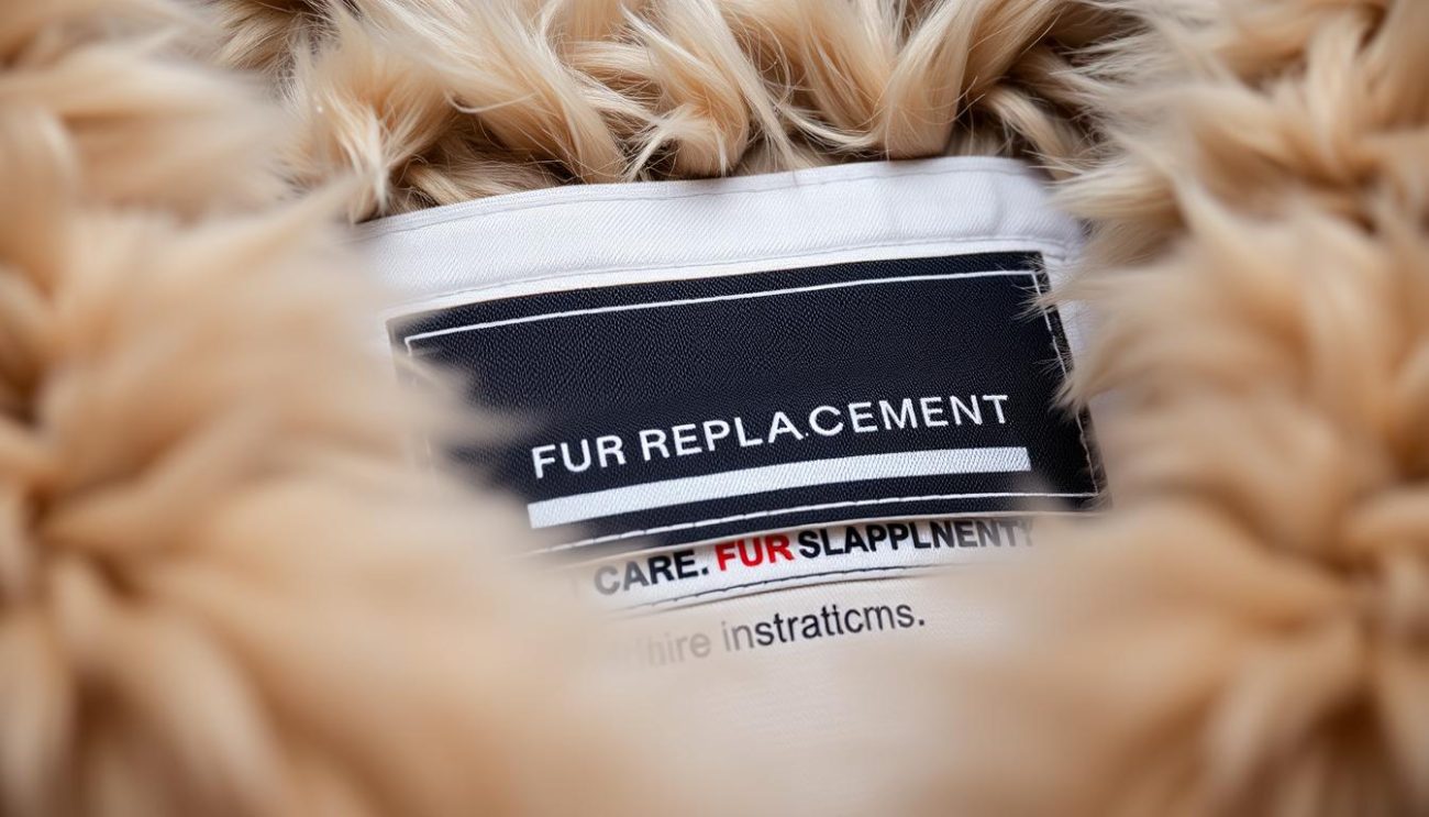 care label faux fur